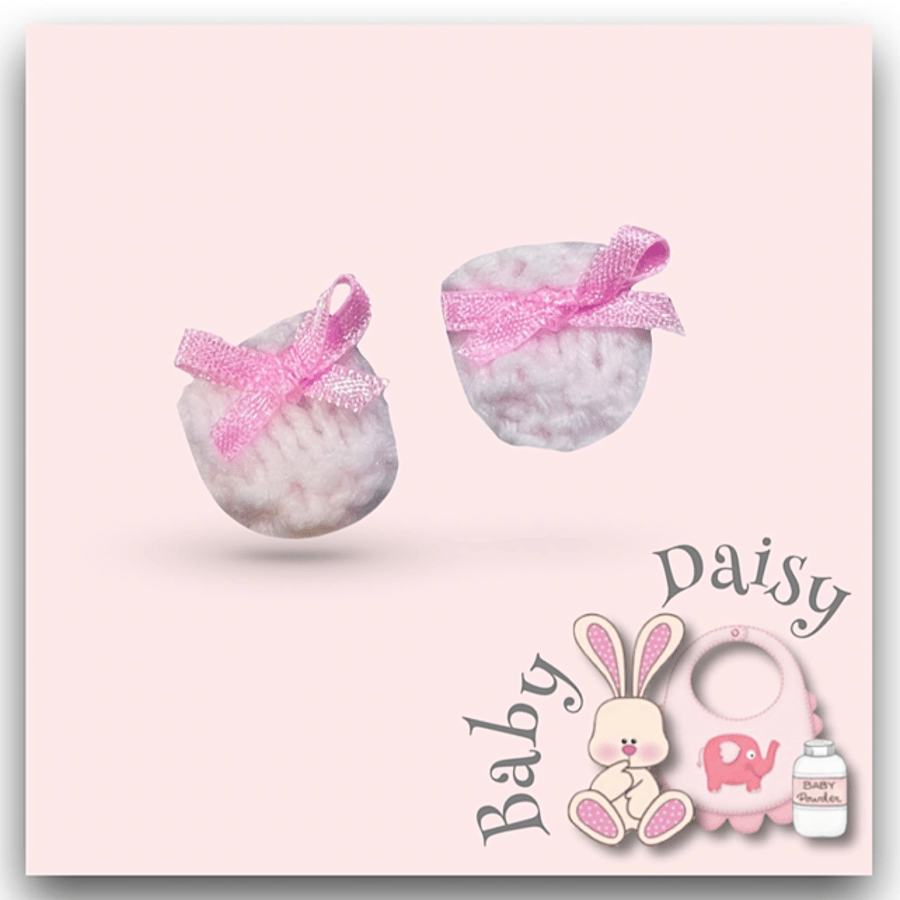 Reserved for Connor - Powder Pink Bootees to fit Baby Daisy 