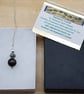 Minimalist Golden sheen Obsidian pendant necklace. Reiki charged - Image 5