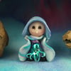 Tiny Magical Gnome 'Wren' with metallic Octopus OOAK Sculpt by Ann Galvin