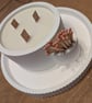 White Eco-Resin Large Tray & Candle With Matchstick Holder - Image 2