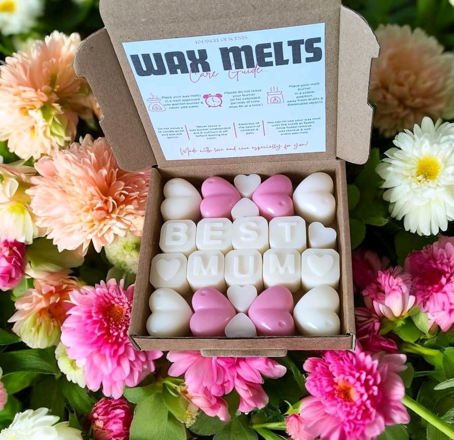 Best Mum Handmade Wax Melt Gift Set,Perfect For Mother's Gift In Box,Mam