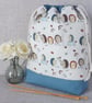 Project bag, drawstring bag, hedgehogs