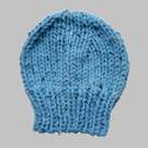 HAND KNIT Ladies Storm Blue Hat