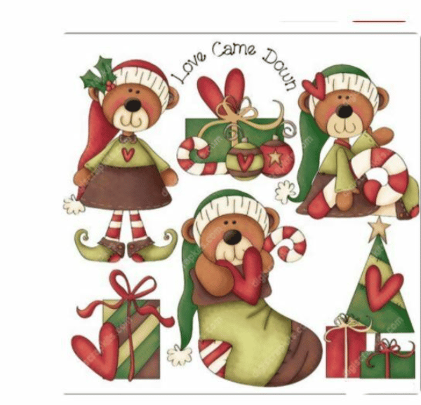 Christmas Bears - Love Came Down,  Craft Stamp  CS 119