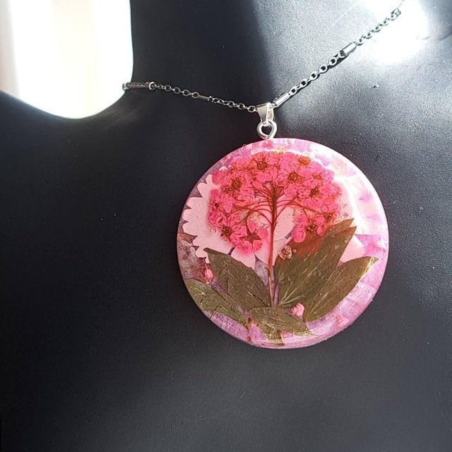 Resin Pendant – Real Dried Flowers Sterling Silver