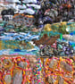 Scottish coast - coastal landscape - needlework - textiles - cottage - framed - Image 4