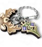 Stag Keyring - Wooden Key Fob with Bluebell - Scottish Highland Wood Key Chain - Image 3