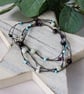 Mixed Gemstone Necklace or Wrap Bracelet on Waxed Cord - Image 2