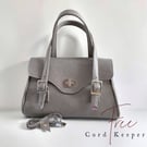 Leather Handbag - Grey Leather Bag - Genuine Rescued Leather Bag