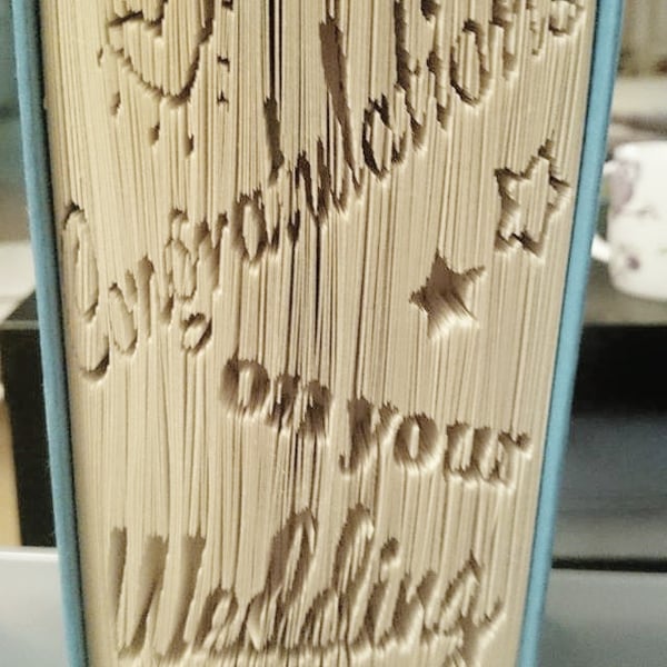Congratulations on your Wedding CUT & FOLD Book Folding Pattern - EMAILED PDF