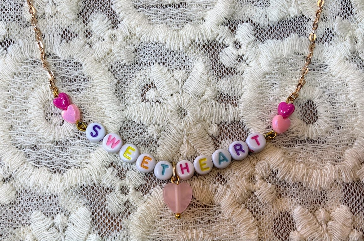 Letter Bead Necklace.