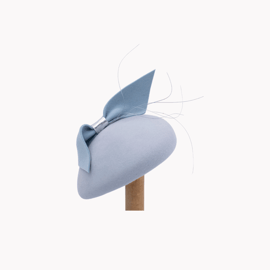 Light Blue Cocktail Hat for Weddings, Races