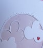 Grandparents Card - Rabbit With Clouds - Pink - Image 8
