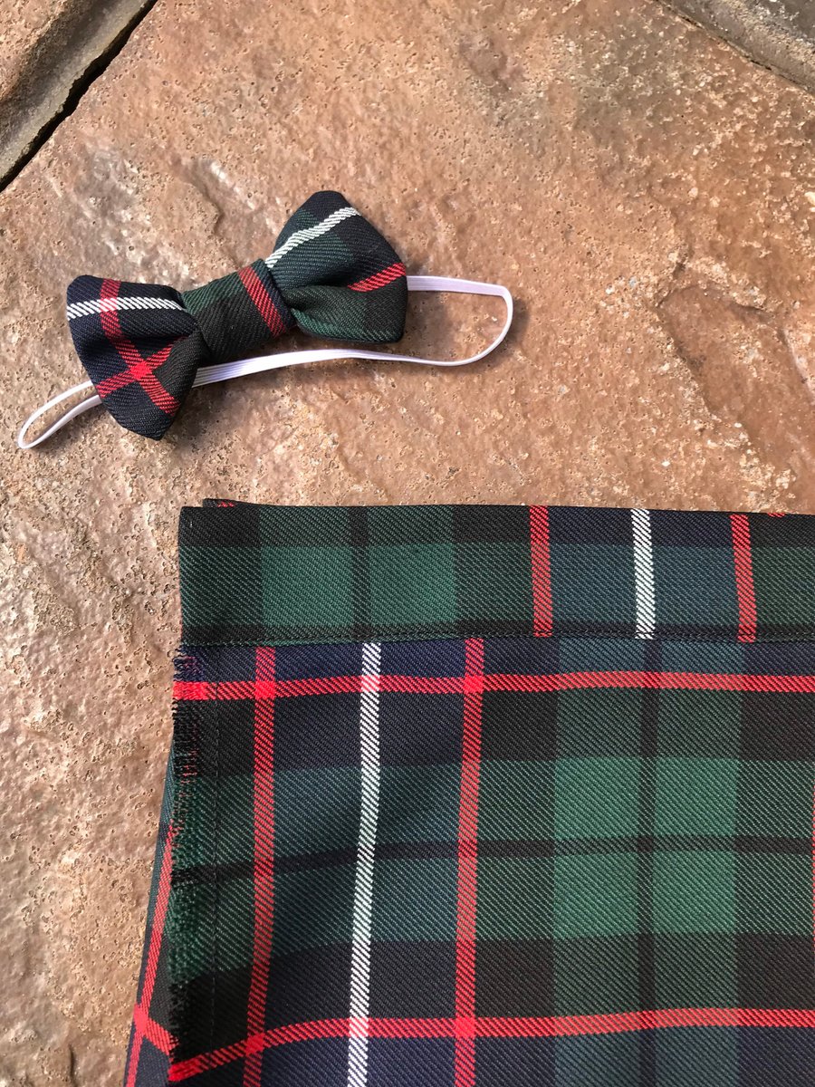 Hunter Tartan Kilt and Bow Tie for babies , children