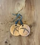 Dark Swift - Handmade Etched Copper Earrings SMALL