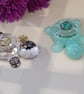 Resin Turtle Trinket Box, Steampunk or Turquoise