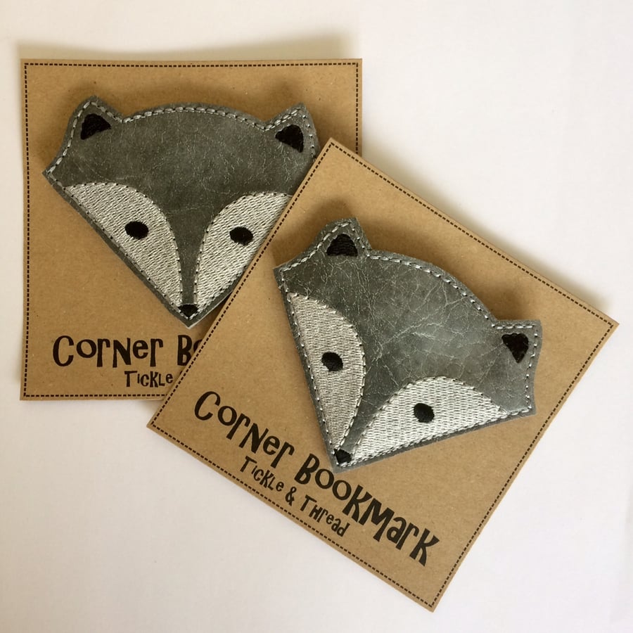 Wolf Bookmark - Fox Bookmark - Animal Bookmark - Corner Bookmark