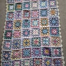 Crochet Granny Squares Blanket in Rich Pastel colours