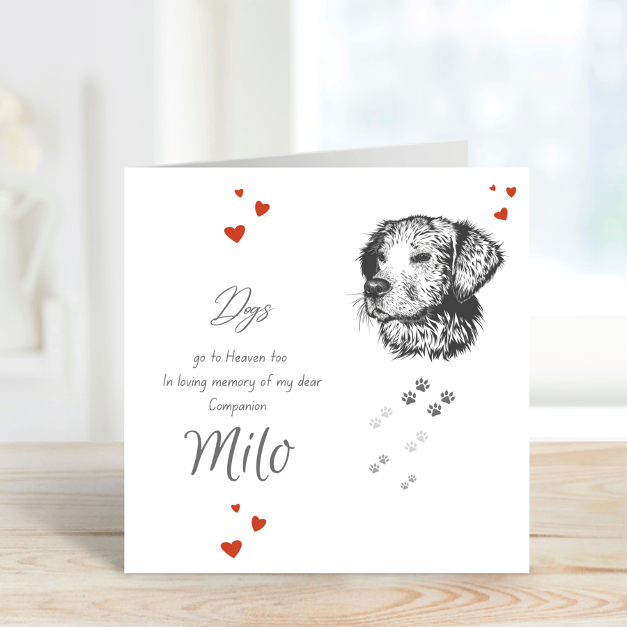 Dog Sympathy Card 