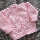 14" Newborn Baby Girls Owl  V Neck Cardigan