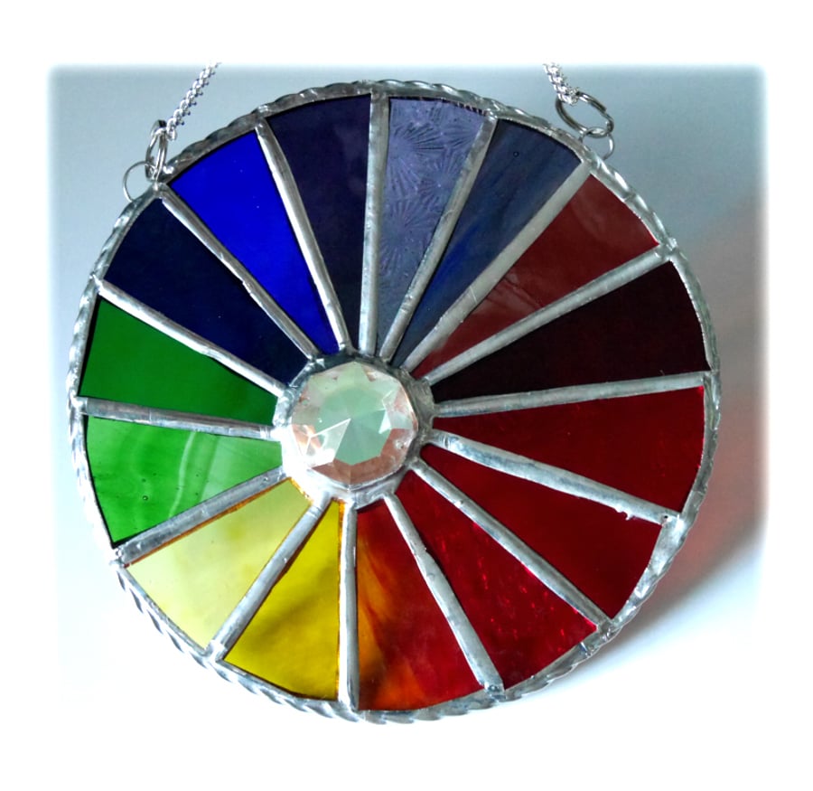 Spectrum Crystal Ring Suncatcher Stained Glass Rainbow