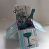 Lilac & green Birthday Box Card - SPECIAL OFFER