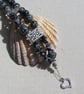 Snowflake Obsidian Gemstone Beaded Chakra Bracelet "Virtuosity" - Image 5