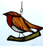 Robin Bird Suncatcher Stained Glass British Handmade  - Image 8
