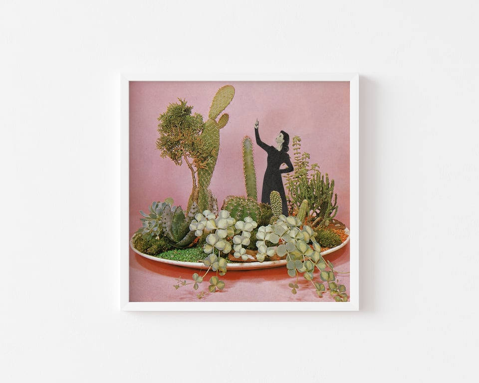 Retro Bird Art Print - The Wonders of Cactus Island