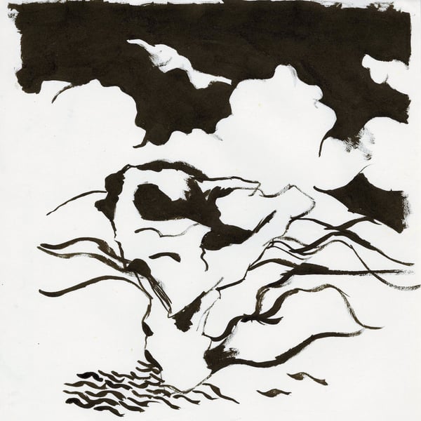 Air becomes earth, Pen on paper, available framed or unframed.