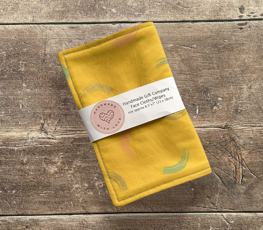 Handmade 2 Pk Face Wipes, Face Cloths, Face Flannels, Eco-Friendly Wipes-FCW19