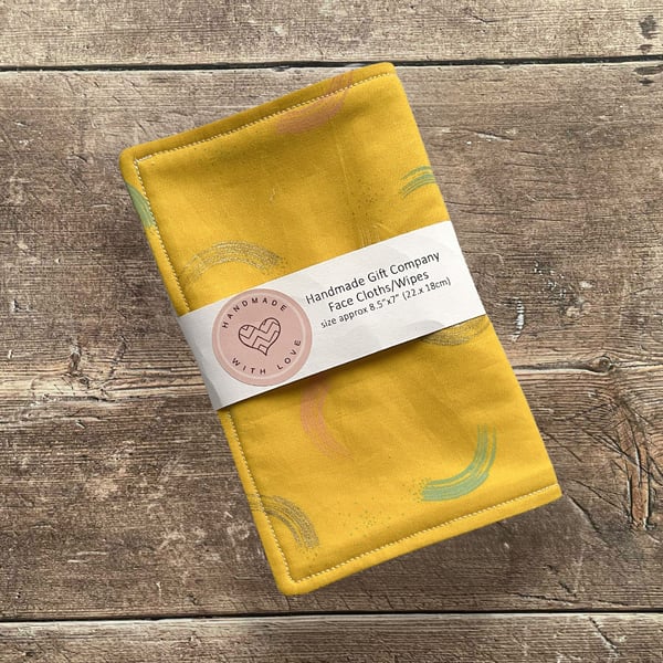 Handmade 2 Pk Face Wipes, Face Cloths, Face Flannels, Eco-Friendly Wipes-FCW19