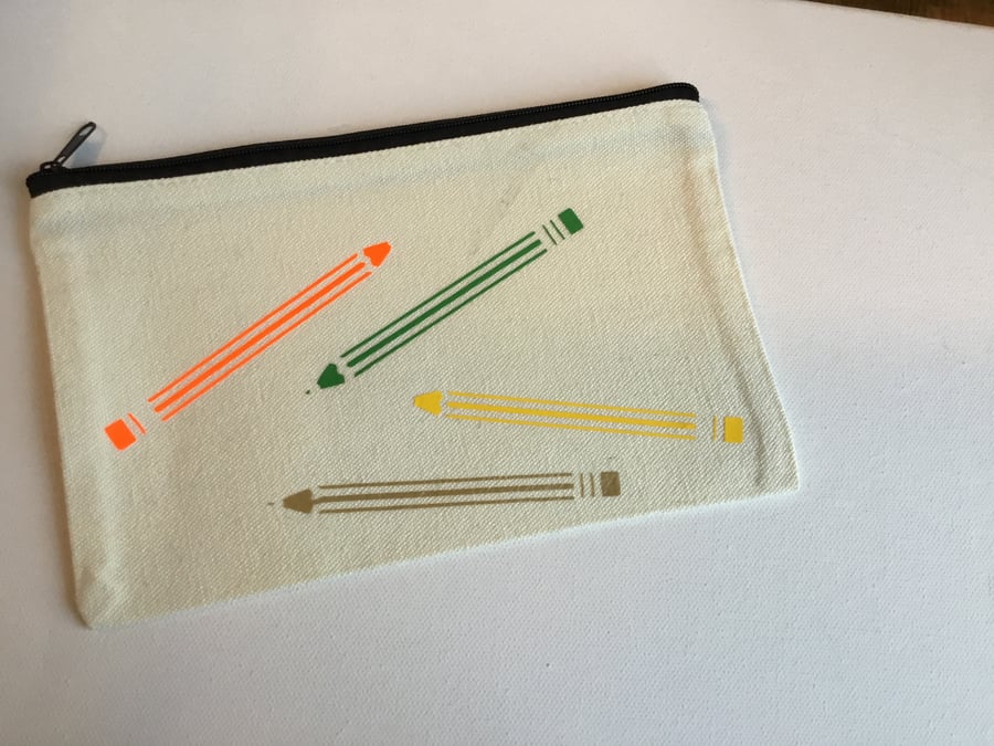 Pencil case. School pencil case. Make up bag