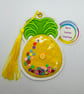 Pineapple shaker, Embroidered Bookmark,   - Image 1