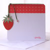 Strawberry Polka - Blank Greetings Card