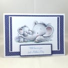 Cute elephants First Mother's Day card