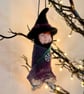 Witch, polymer clay Witchling, needle felted baby witch, ooak sculpture