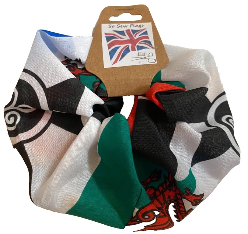 Celtic Nations Flag Hair Scrunchie Scrunchies Accessory Band Elastic