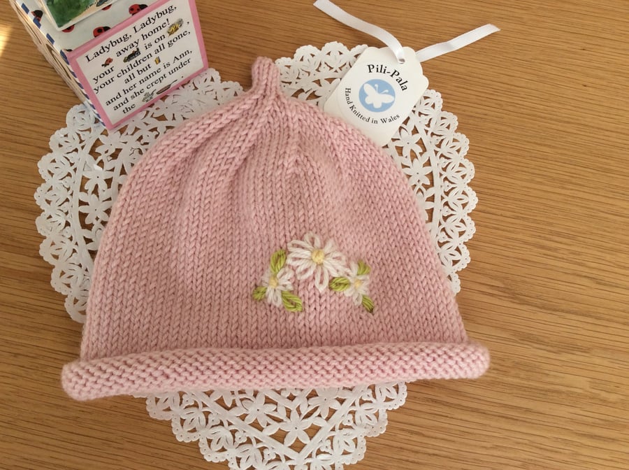 Hand Knitted Baby Beanie 
