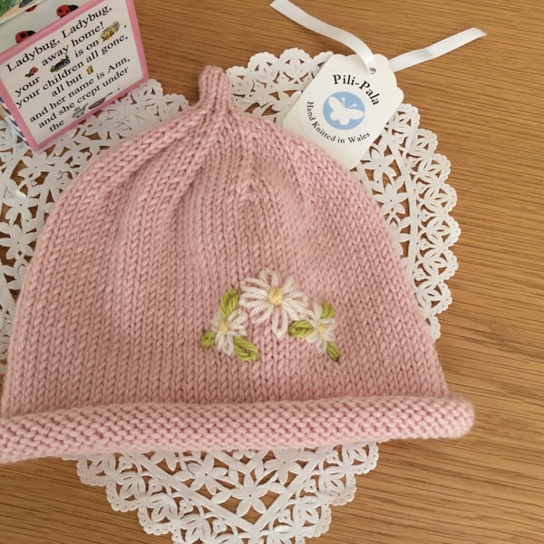 Hand Knitted Baby Beanie 