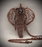 Antique Copper wire wrapped Elephant pendant
