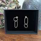 Sterling silver reverse earrings 