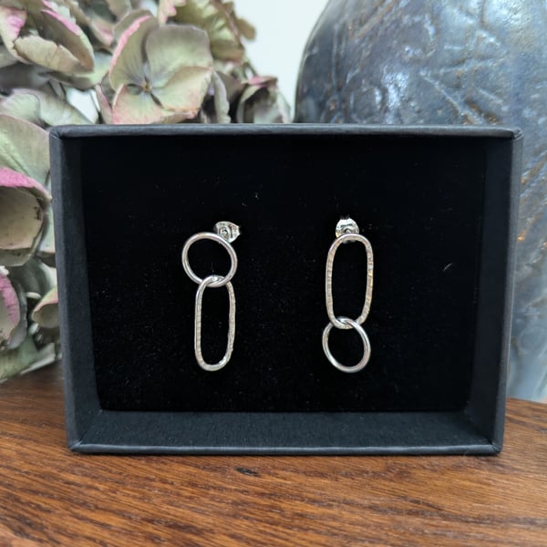 Sterling silver reverse earrings 