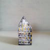 Miniature Wooden House, Black & White House, House Ornament, Housewarming Gift