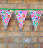 Bunting in flower and green fabric.  - Image 5