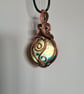 Multicoloured Natural Labradorite Copper Necklace Pendant Gift Crystal Jewellery - Image 8