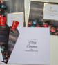 Set of 4 Luxury Christmas Cards & Matching Gift Tags - Wood Backdrop & Baubles - Image 10