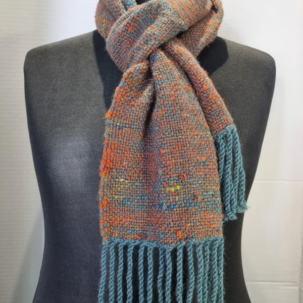 Silk and wool scarf