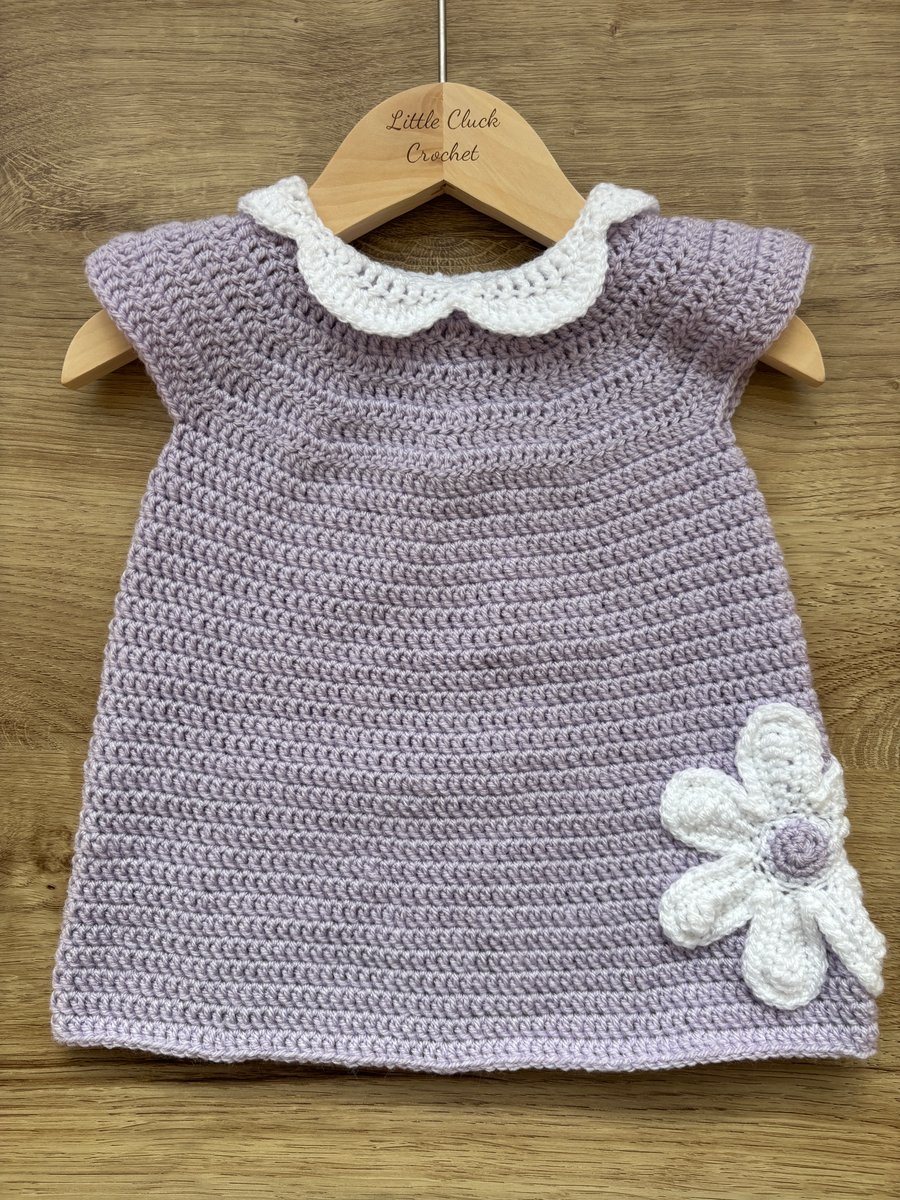 A line flower dress comes- lilac 3-4 years
