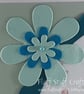 Handmade birthday card - cute bear with flowers - Image 2